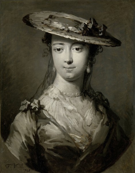Head of a Young Woman, Frans van der Mijn, 1756