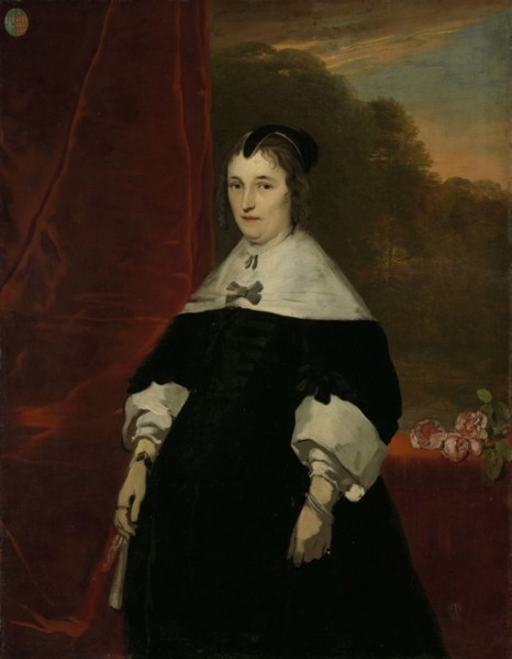 Machteld Bas (d 1681). Wife of Abraham de Visscher, attributed to Abraham van den Tempel, 1667 -