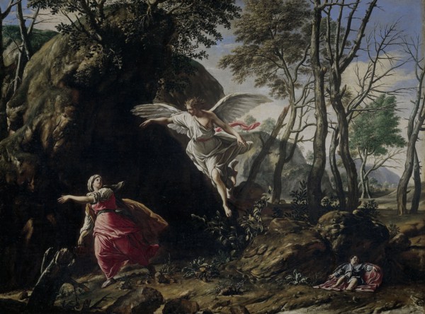 Hagar and Ishmael in the Desert, Francesco Cozza, 1665