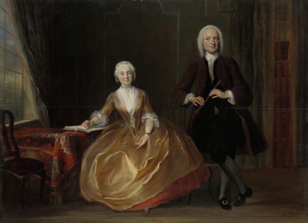 A Couple Making Music, Cornelis Troost, 1743