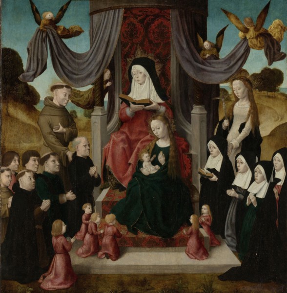 Virgin and Child with Saint Anne and Saints Francis and Lidwina, with Donors (Anna Selbdritt),