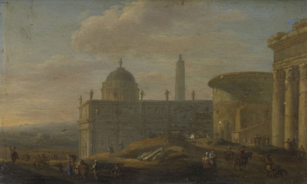 Italian city view, Jacob van der Ulft, 1650 - 1689