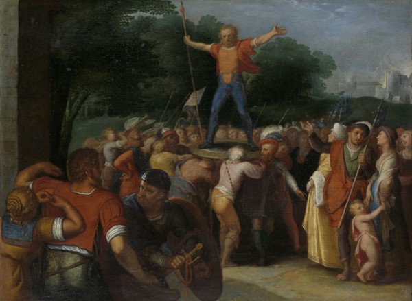 Brinio Is Appointed Chief of the Caninifates, Brinio Raised on the Shield, Otto van Veen, 1600 -