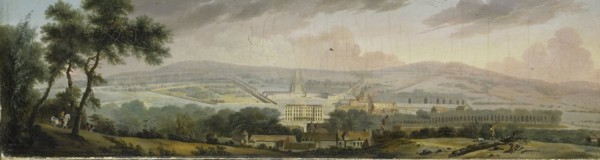 View of the back of a Palace, Henri Sallembier, 1780 - 1820