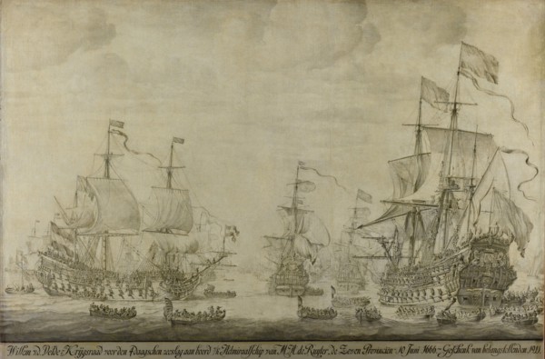 Council of War aboard The Seven Provinces, the Flagship of Michiel Adriaensz de Ruyter, 10 June