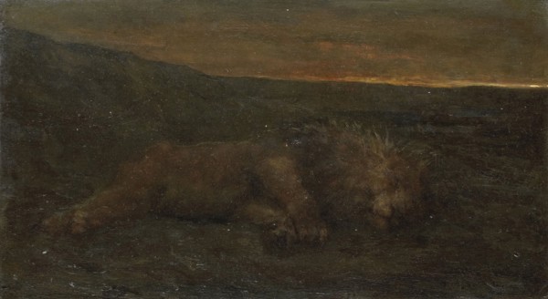 Sleeping Lion by night, John Macallan Swan, 1870 - 1910