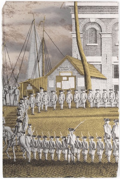 Cadets Lined up in front of the Het Zeerecht Building in Amsterdam, The Netherlands, Jonas Zeuner,