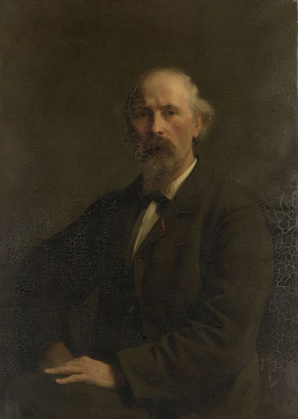 Portrait of Pieter Stortenbeker, 1828-1898, painter, Pieter de Josselin de Jong, c. 1884