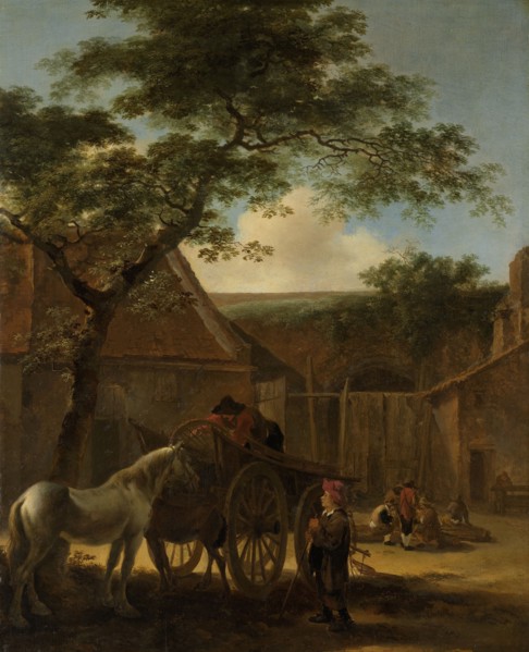 Barnyard, circle of Jan Both, 1630 - 1670