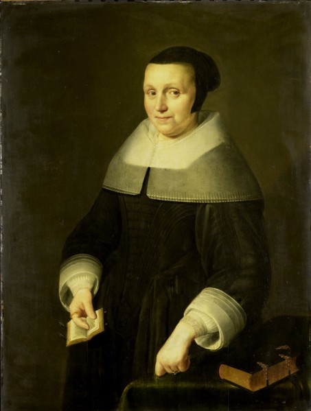 Portrait of a Woman, possibly Elsje van Houweningen, Wife of Willem van de Velden, Anonymous, 1656