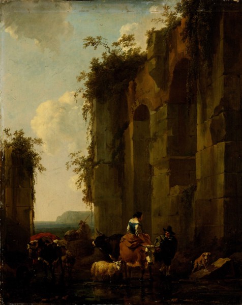 Italian Ruins, Nicolaes Pietersz. Berchem, 1658