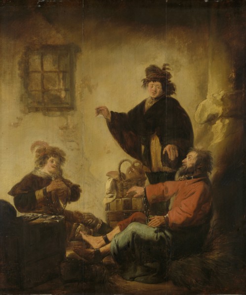 Joseph in Prison Interpreting the Dreams of Pharaoh's Butler and Baker, Benjamin Gerritsz Cuyp,