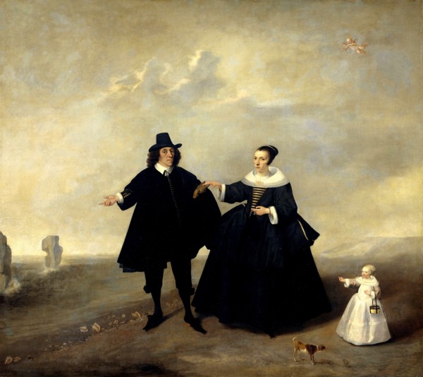 Portrait of a Married Couple with Child, Members of the Beresteyn Family, Anonymous, c. 1655