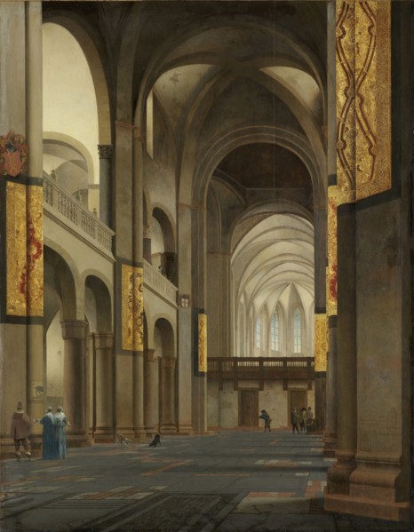 The Nave and Choir of the Mariakerk in Utrecht, The Netherlands, Pieter Jansz. Saenredam, 1641