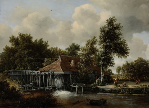A Watermill, Meindert Hobbema, c. 1664