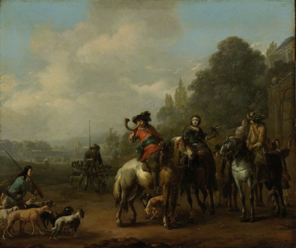 Return from the Hunt, Johannes Lingelbach, 1650 - 1674