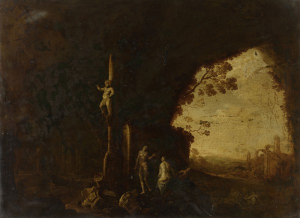 Nymphs in a Grotto with Ancient Ruins, Petrus van Hattich, 1640 - 1649