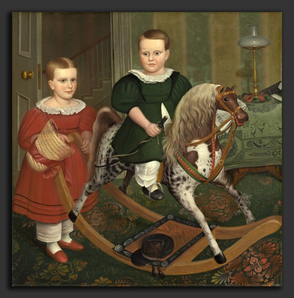 Robert Peckham (American, 1785 - 1877), The Hobby Horse, c. 1840, oil on canvas