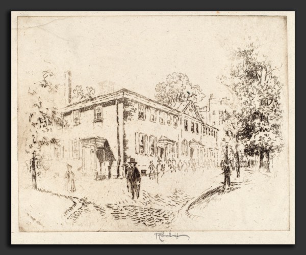 Joseph Pennell, Fourth Street, Meeting House, Philadelphia, American, 1857 - 1926, 1920, etching
