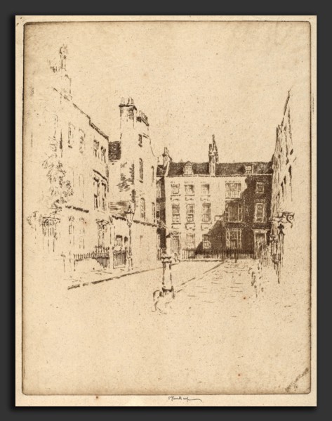 Joseph Pennell, Cowley Street, Westminster, American, 1857 - 1926, 1906, etching