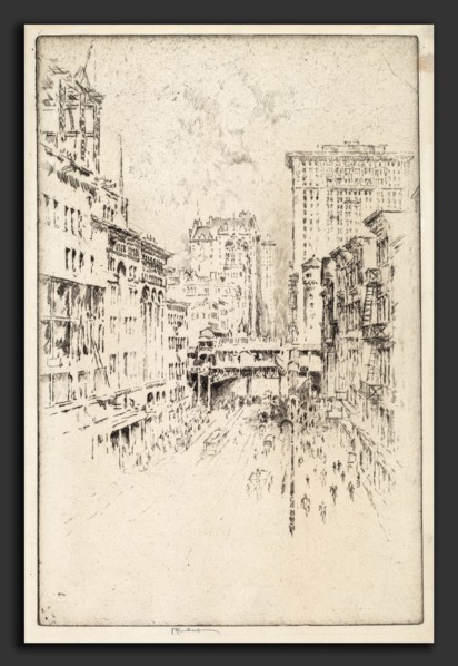 Joseph Pennell, Forty-Second Street, American, 1857 - 1926, 1904, etching