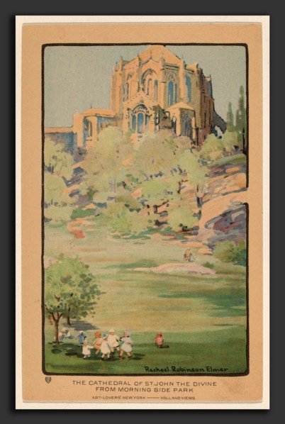 Rachael Robinson Elmer, The Cathedral of St. John the Divine from Morningside Park, American, 1878