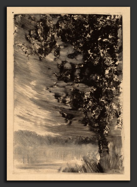 William Fowler Hopson, Moonlit Landscape with Tree at the Right, American, 1849 - 1937, c. 1903,