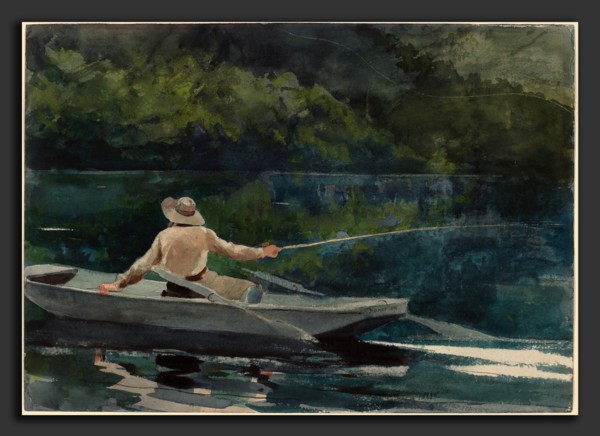 Winslow Homer, Casting, Number Two, American, 1836 - 1910, 1894, watercolor over graphite