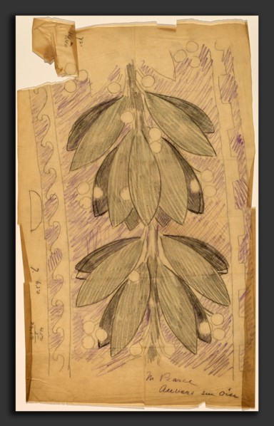 Charles Sprague Pearce, Tracing of a Border Design, American, 1851 - 1914, 1890-1897, graphite with