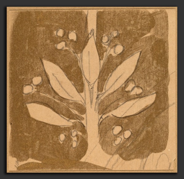 Charles Sprague Pearce, Study for a Border Design, American, 1851 - 1914, 1890-1897, graphite and