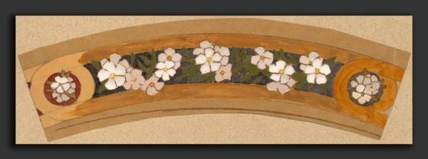 Charles Sprague Pearce, Study for a Border Design, American, 1851 - 1914, 1890-1897, gouache,