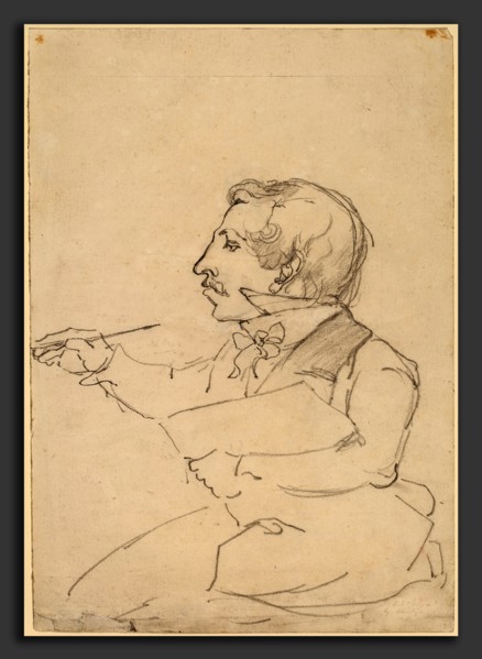 Emanuel Gottlieb Leutze, Eastman Johnson Sketching, American, 1816 - 1868, c. 1849-1851, graphite
