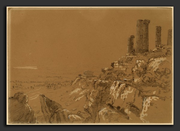 Thomas Cole, Temples of Juno, Lucina, and Concordia - Agrigentum, Sicily, American, 1801 - 1848,