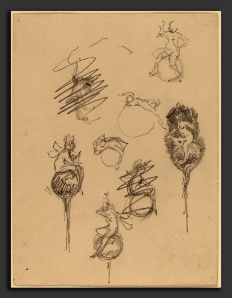 Beatrice Godwin Whistler, Studies for Jewelry Designs [recto], British, 1857 - 1896, late 19th