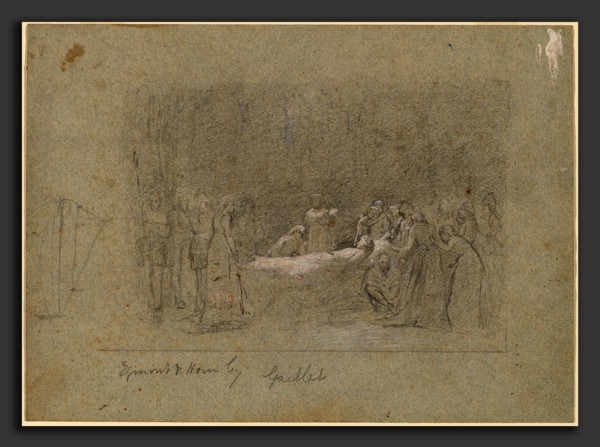 Thomas Hovenden after Bernard Gaillot, Egmont and Hoorn, American, 1840 - 1895, graphite with white