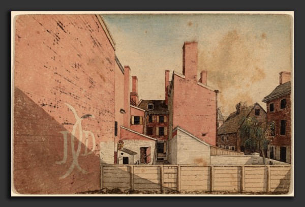 American 19th Century, A View from an East Window in the Old Sugar House, No.3 Norris' Alley,
