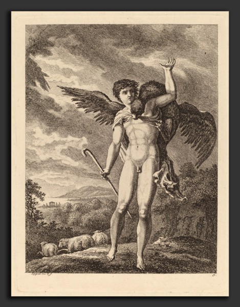 Salomon Gessner, The Rape of Ganymede, Swiss, 1730 - 1788, 1769-71, etching on laid paper