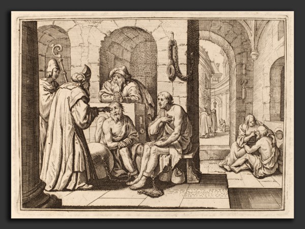 Conrad Meyer, Consolation of the Imprisoned, Swiss, 1618 - 1689, etching with engraving on laid