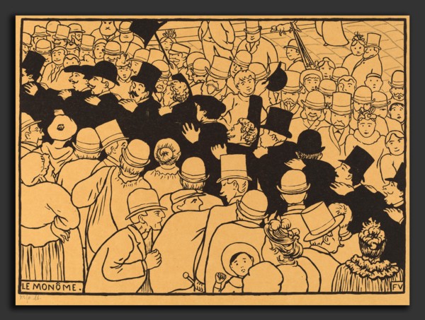 Félix Vallotton, Le MonÃ´me (Parading through the Streets in Single File), Swiss, 1865 - 1925,