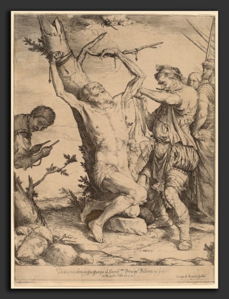 Jusepe de Ribera, The Martyrdom of Saint Bartholomew, Spanish, 1591 - 1652, 1624, etching and