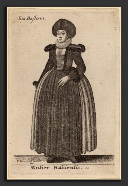 Wenceslaus Hollar (Bohemian, 1607 - 1677), Mulier Basiliensis, 1644, etching