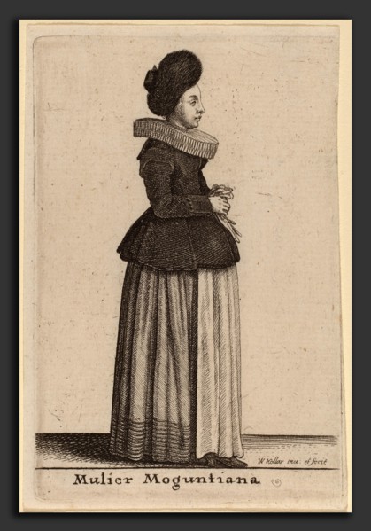 Wenceslaus Hollar (Bohemian, 1607 - 1677), Mulier Moguntiana, etching