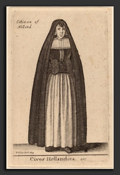 Wenceslaus Hollar (Bohemian, 1607 - 1677), Cives Hollandica, 1643, etching