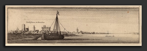 Wenceslaus Hollar (Bohemian, 1607 - 1677), Rudesheim, c. 1632-1636, etching on laid paper