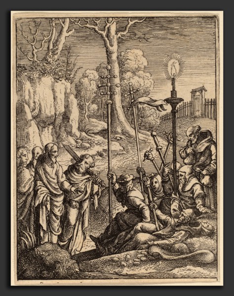 Wenceslaus Hollar (Bohemian, 1607 - 1677), Jesus Confronting His Detractors, etching