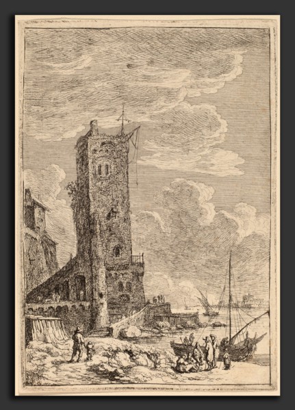 Franz Edmund Weirotter (Austrian, 1730 - 1771), Harbor at Livorno, c. 1764, etching on laid paper