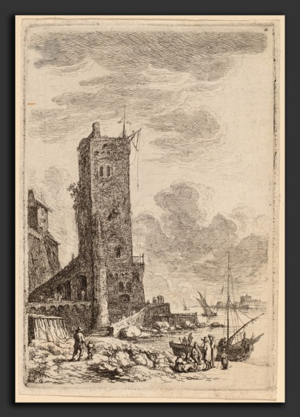 Franz Edmund Weirotter (Austrian, 1730 - 1771), Harbor at Livorno, c. 1764, etching on laid paper