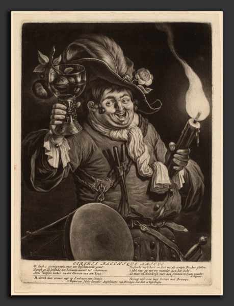 Jacob Gole after Cornelis Dusart (Dutch, 1660 - 1737), Cereris Bacchique Amicus, mezzotint on laid