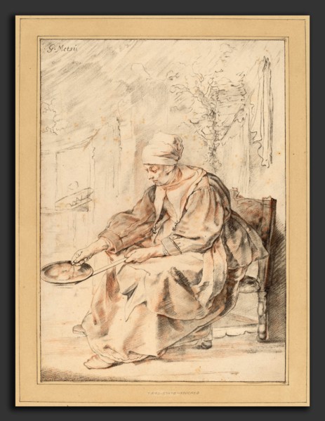 Cornelis Ploos van Amstel and Johannes Kornlein after Gabriel Metsu (German, died 1772), Pancake