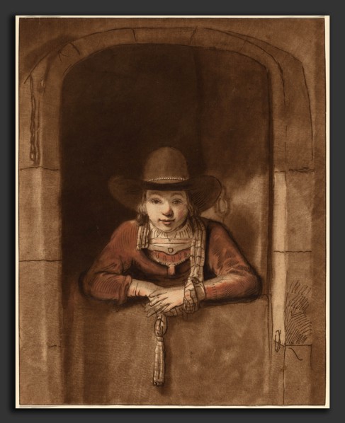Cornelis Ploos van Amstel after Rembrandt van Rijn (Dutch, 1726 - 1798), Boy Leaning over a Lower
